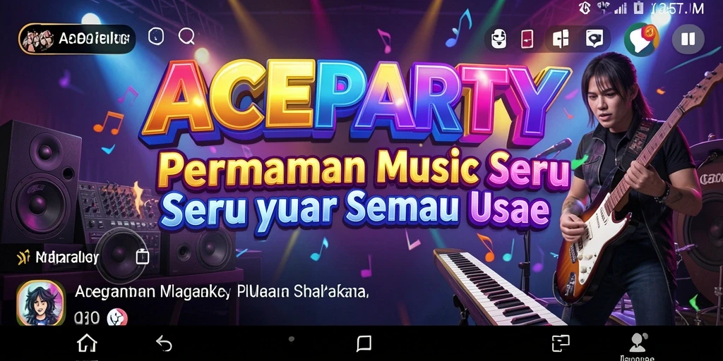 Tampilan gameplay ACEPARTY yang menarik dan menyenangkan.