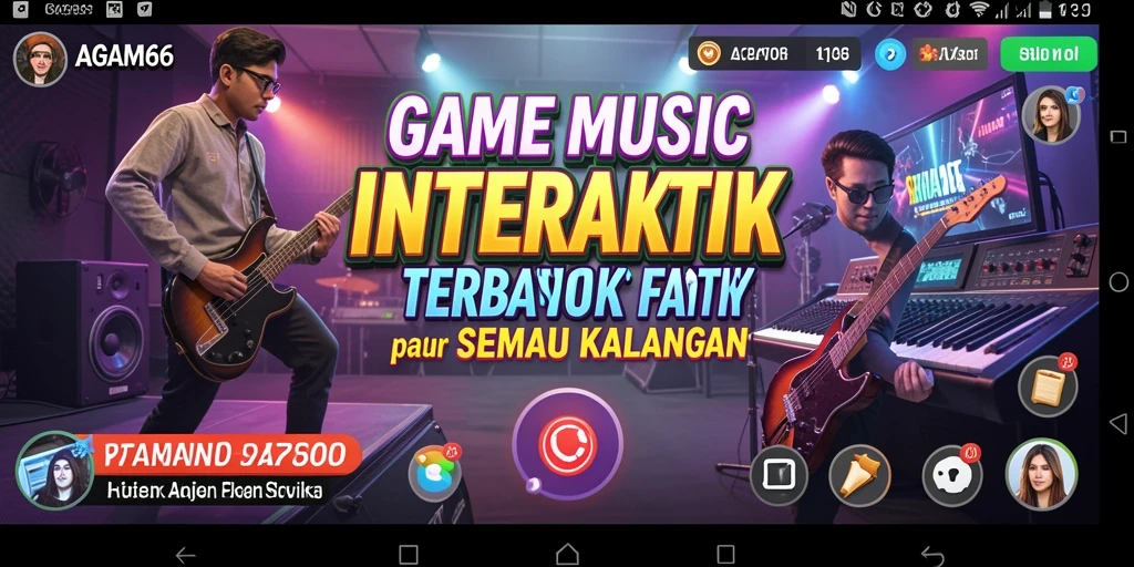 Tangkapan layar AGAM66 menampilkan gameplay musik yang dinamis dan interaktif.