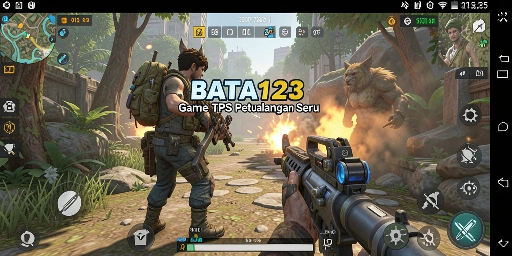 Tampilan menarik gameplay BATA123 yang penuh aksi TPS.