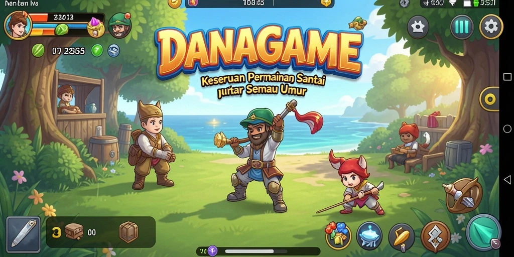 Tangkapan layar gameplay menampilkan keseruan permainan casual DANAGAME.