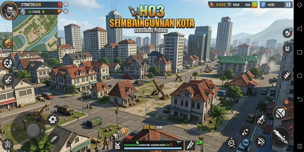 Tampilan gameplay H03 dengan pertempuran SLG yang mendebarkan.