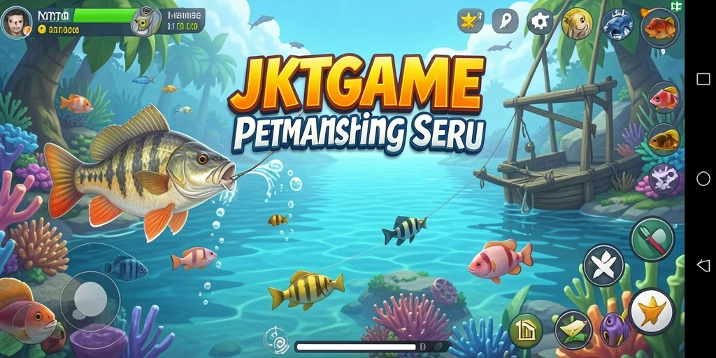 Tampak utama gameplay memancing yang mendebarkan di JKTGAME.