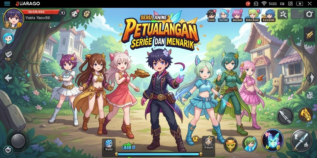Tampilan gameplay JUARAGO yang menakjubkan dan penuh aksi.