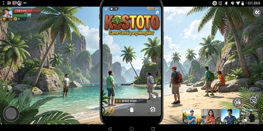 Tampilan screenshot KOSTOTO dengan gameplay yang penuh warna dan menyenangkan.
