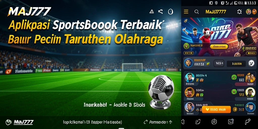 Tampilan antarmuka Sportsbook MAJ777 yang modern dan interaktif.