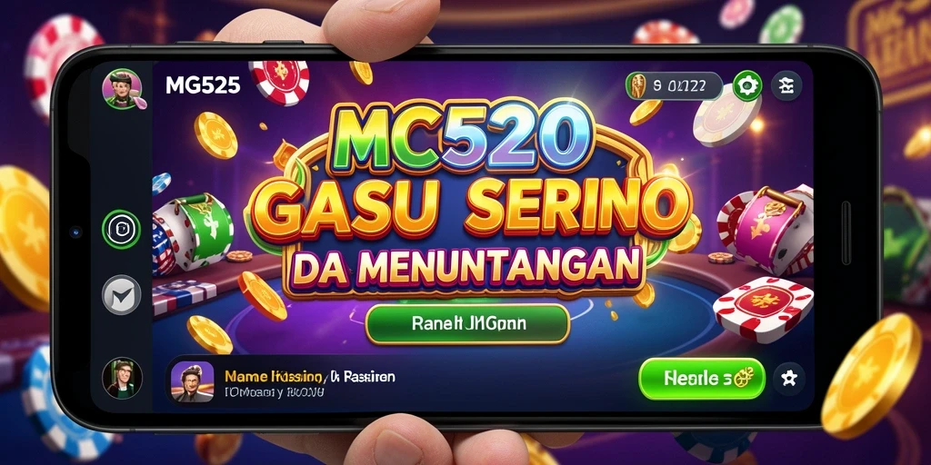 Gameplay seru dalam aplikasi Kasino MG525 yang penuh warna.