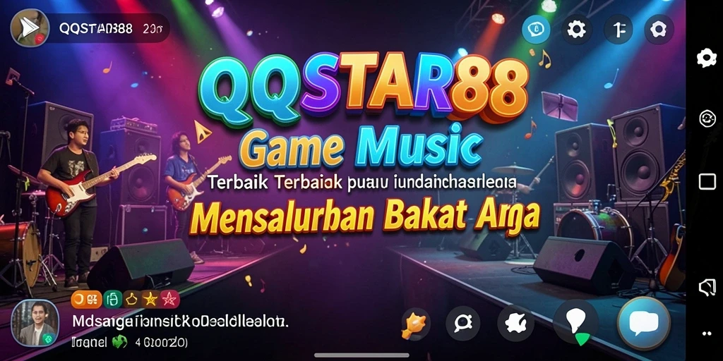 Screenshot menunjukkan pengguna sedang berkaraoke dengan penuh semangat di QQSTAR88.
