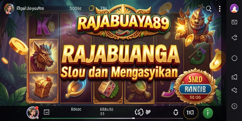 Tampilan gameplay RAJABUAYA89 dengan gulungan penuh warna.