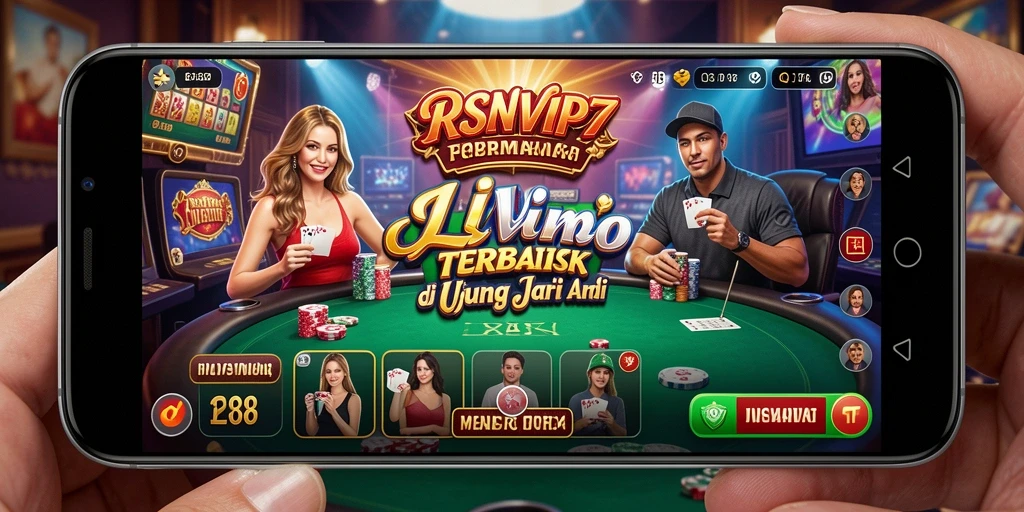 Tangkapan layar RSNVIP7 menampilkan dealer langsung dan permainan yang mendebarkan.