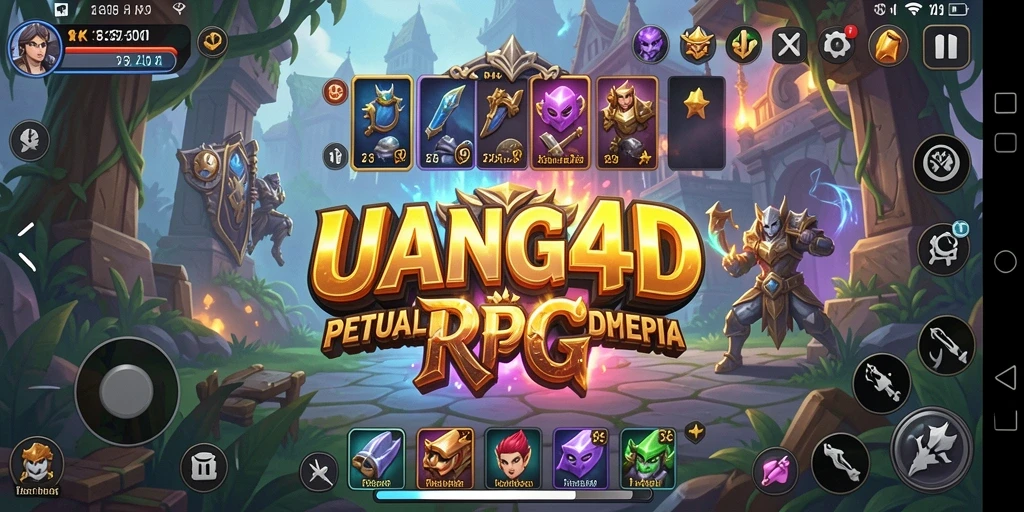 Screenshot gameplay UANG4D yang menampilkan pertarungan epik.