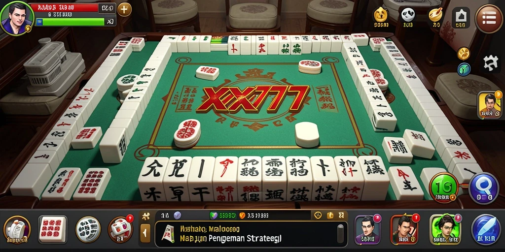 Screenshot gameplay XXX777 dengan tampilan ubin Mahjong yang menarik.